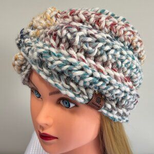 HANDMADE Chunky Twist Ribbed Crochet Ear Warmer Headband